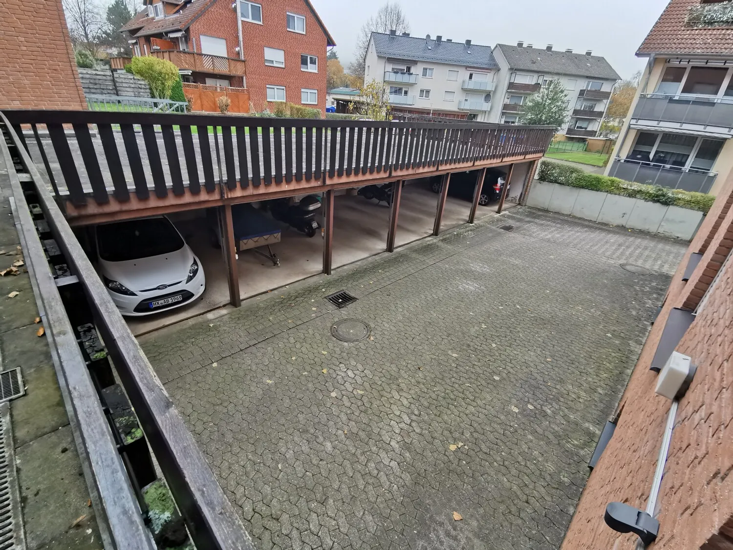 Sicht zu den Stellplätzen