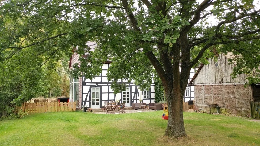 Sicht vom Garten zum Haus