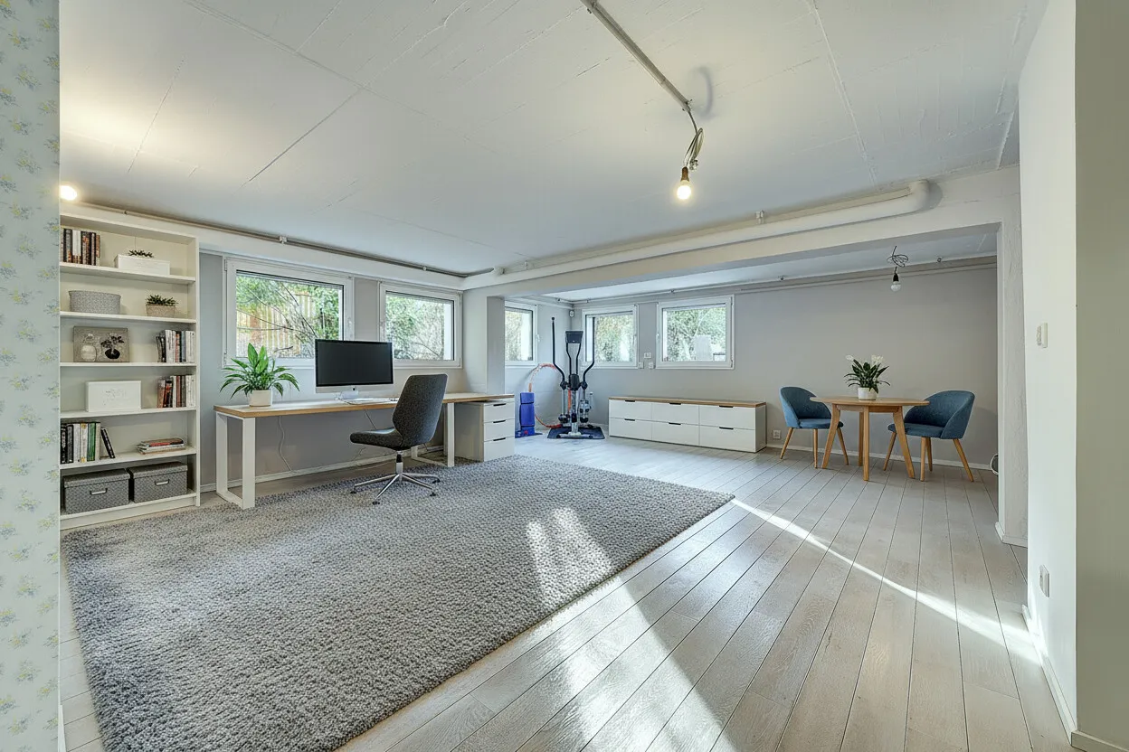 Gestaltungsidee Arbeitszimmer Gartengeschoss