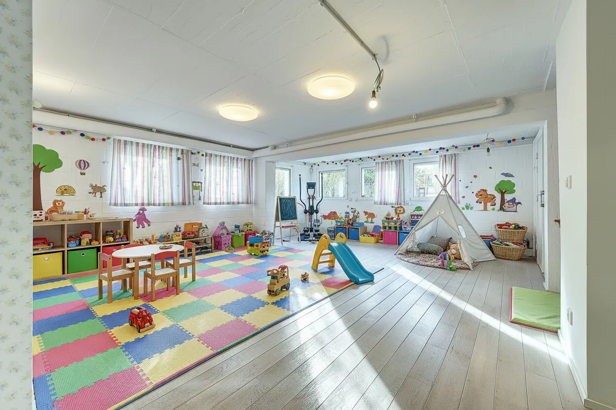 Gestaltungsidee Hobbyraum Gartengeschoss