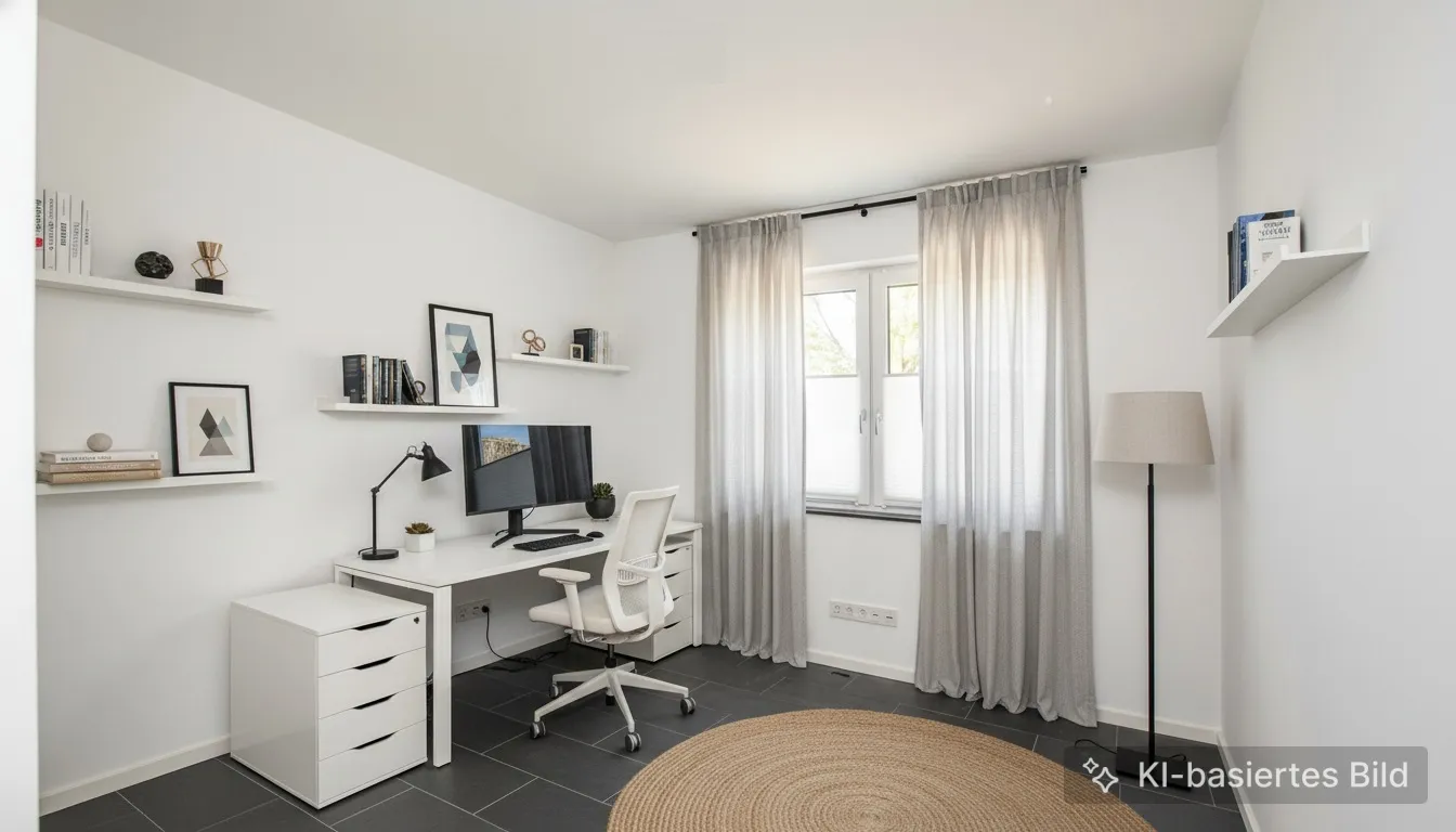 Arbeitszimmer visualisiert