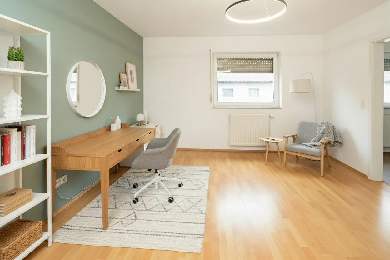 Arbeitszimmer visualisiert