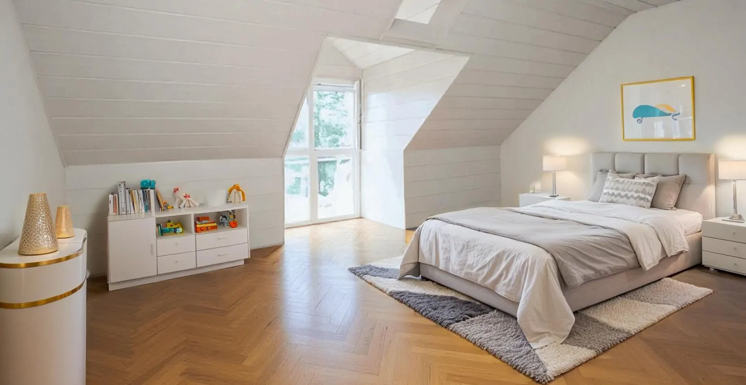 Zimmer 1 Dachgeschoss- visualisiert-Kinderzimmer