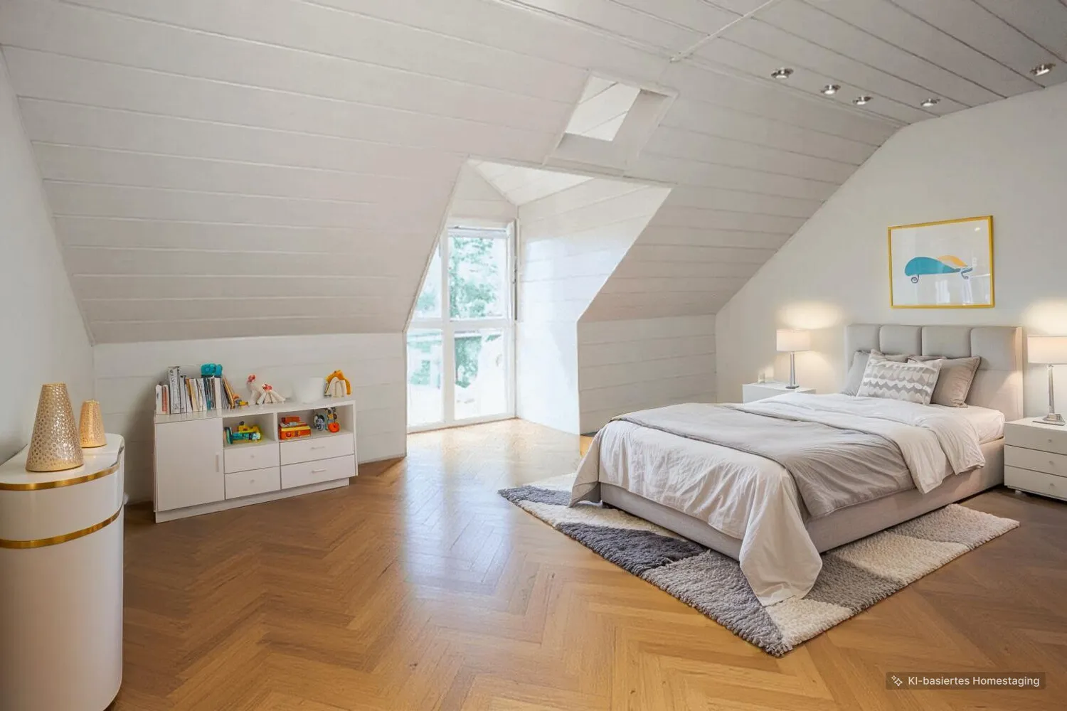 Zimmer 1 Dachgeschoss- visualisiert-Kinderzimmer