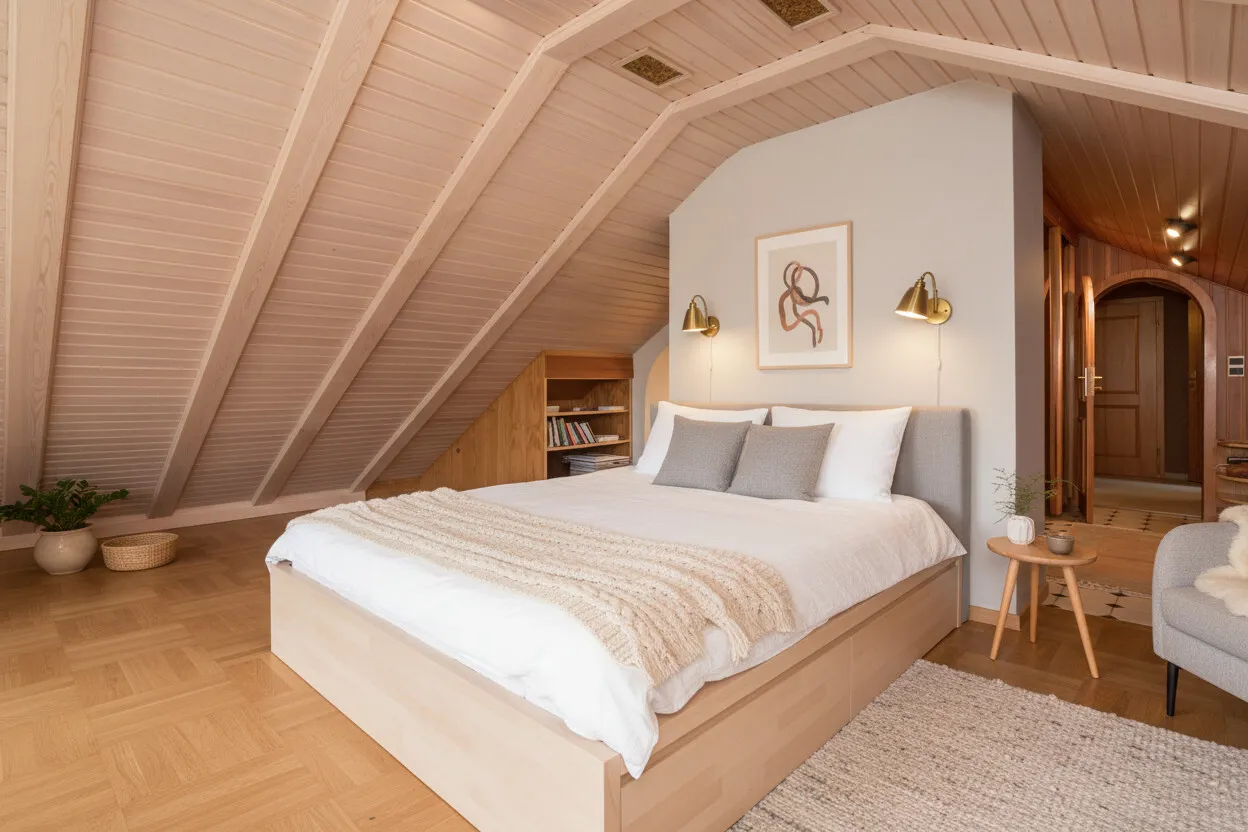 Schlafzimmer Dachgeschoss-visualisiert