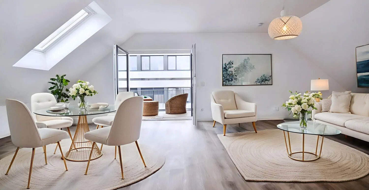 Wohn-Essbereich -Visualisiert