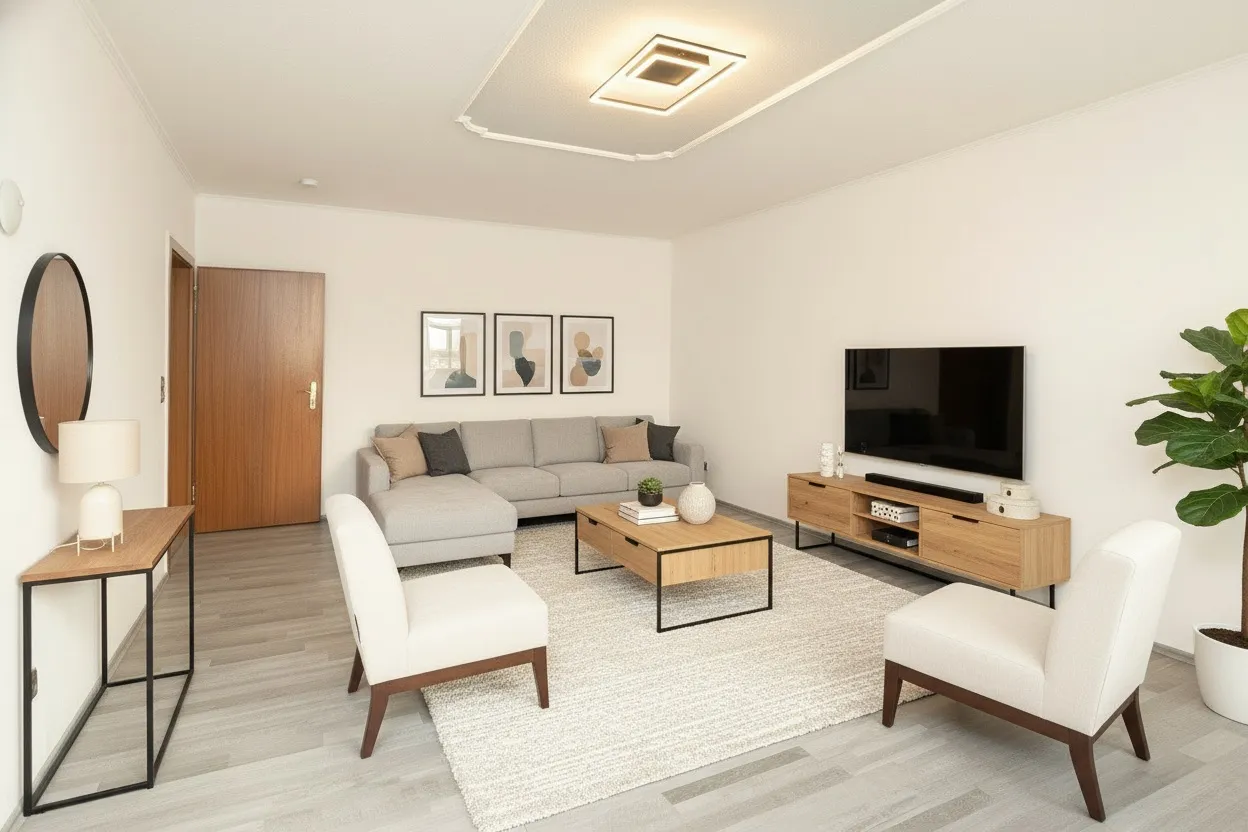 Wohn-/Essbereich visualisiert