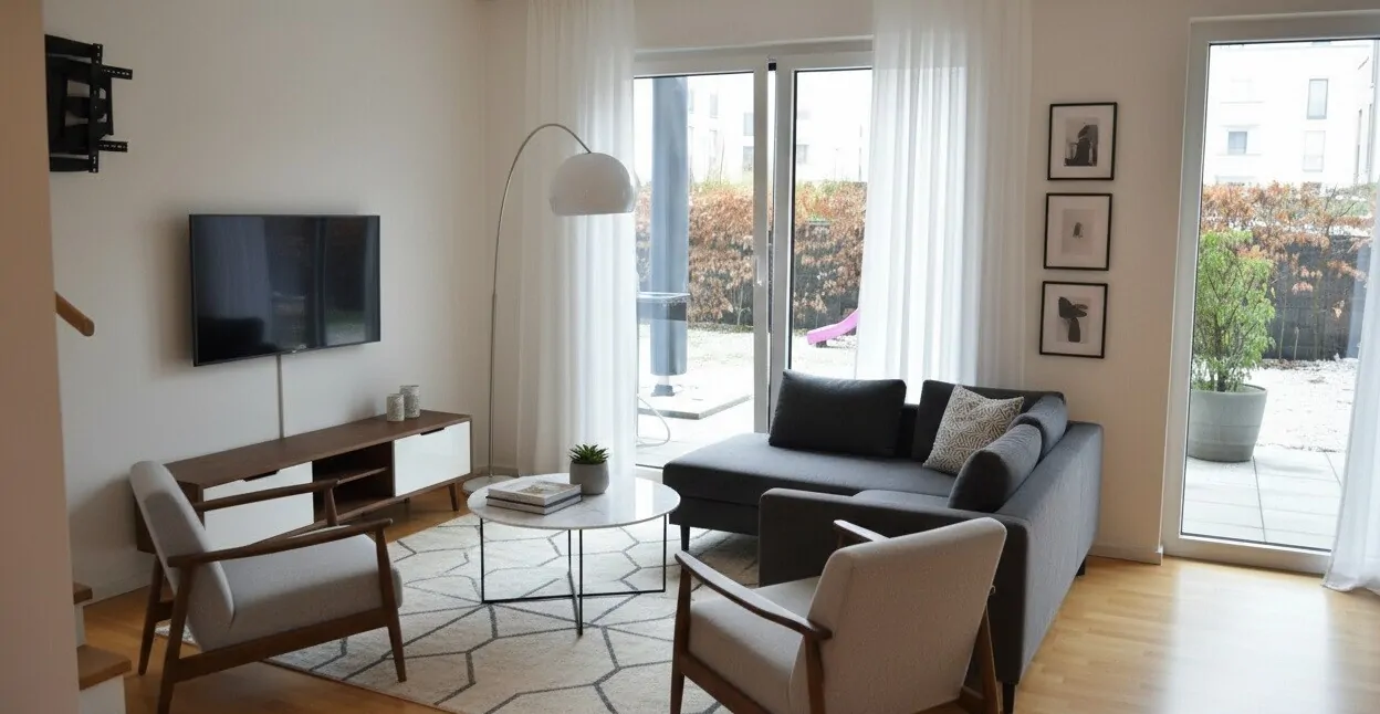 Wohnbereich visualisiert