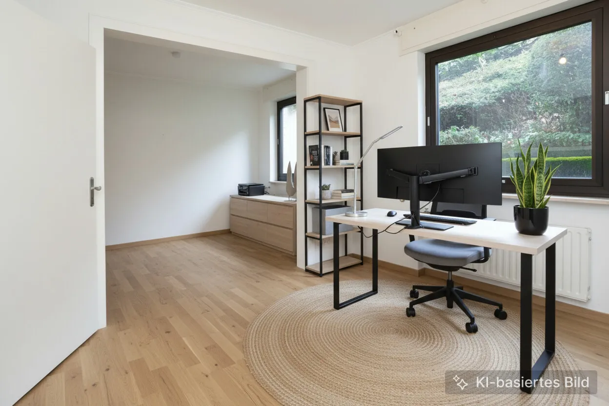 Arbeitszimmer visualisiert