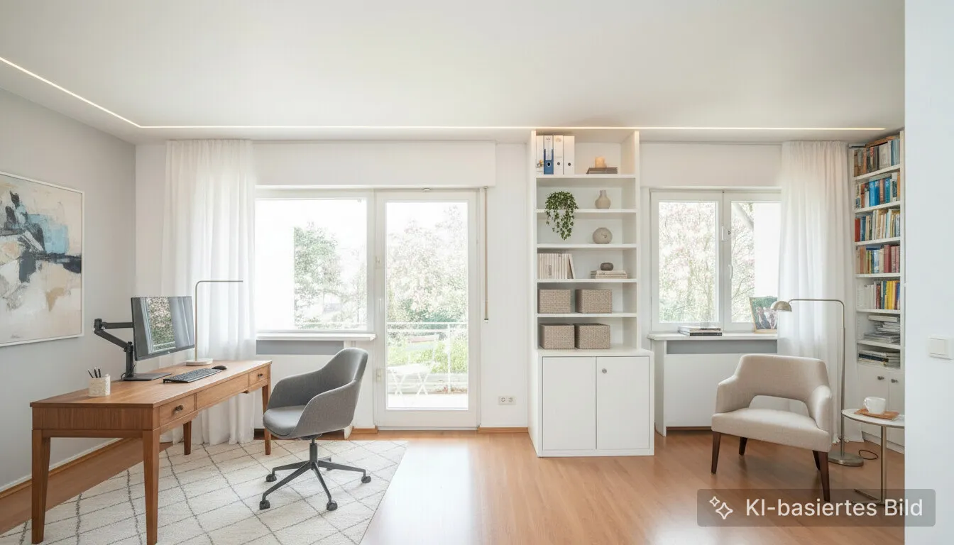 Arbeitszimmer visualisiert