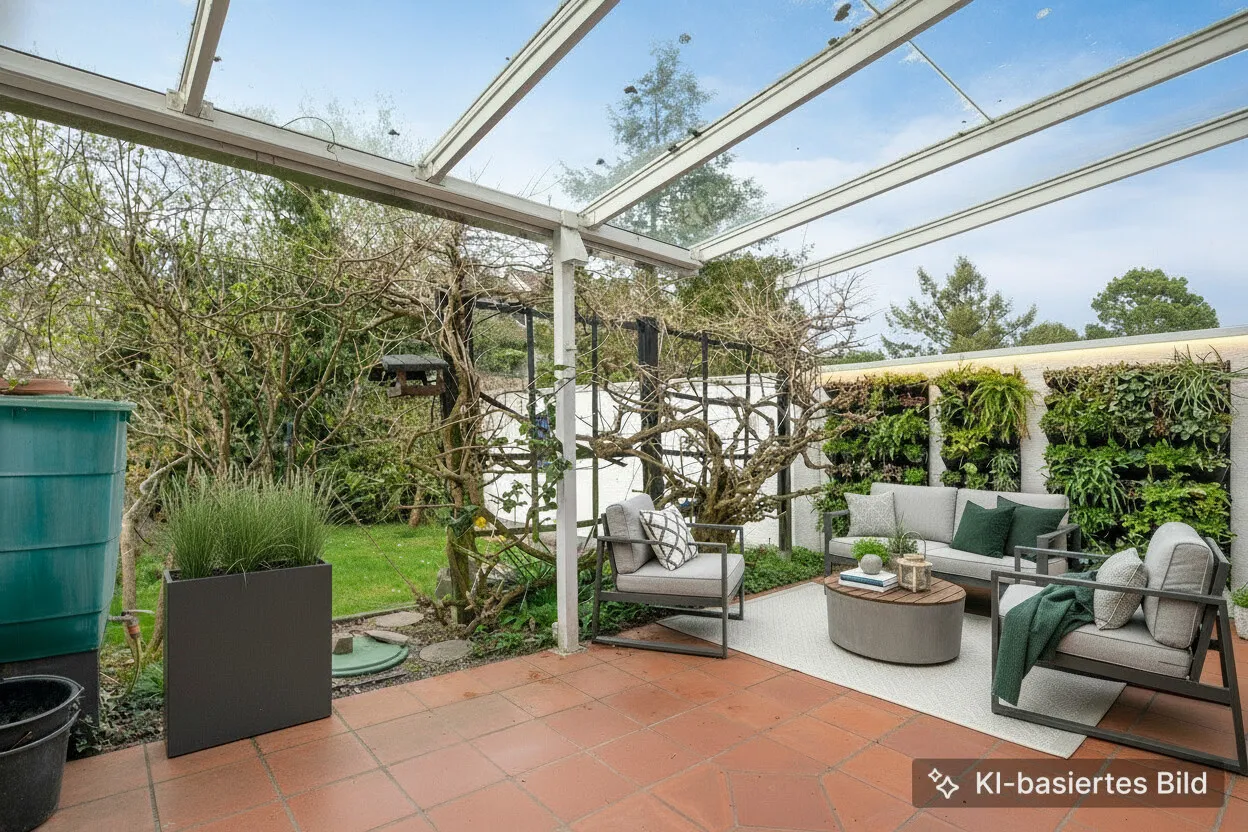 Terrasse und Garten visualisiert