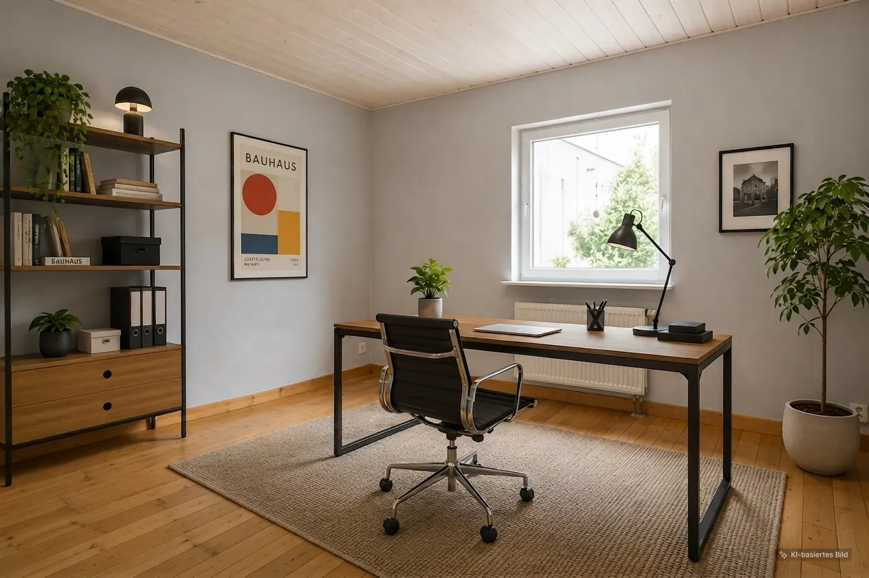 Arbeitszimmer EG visualisiert