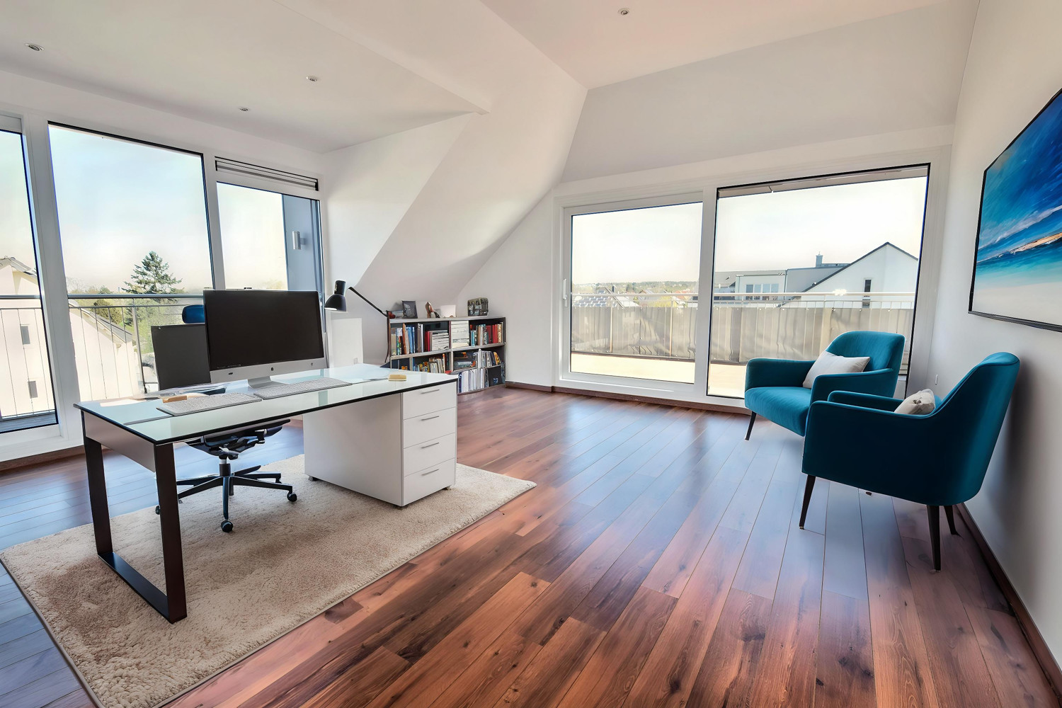 Arbeitszimmer-Visualisiert