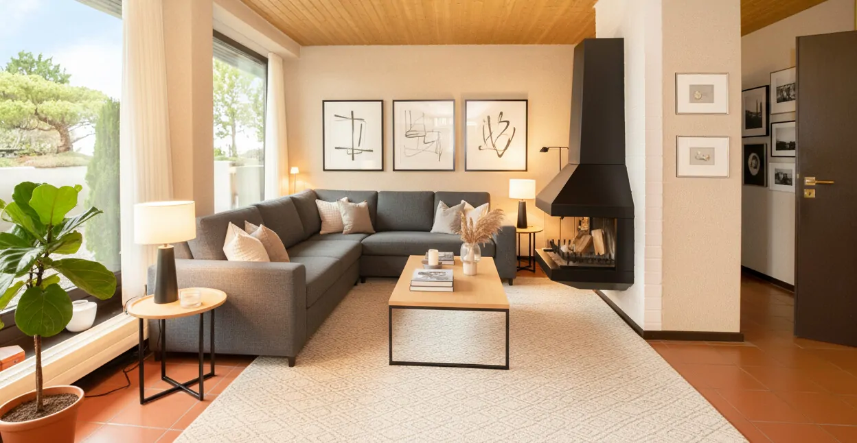 Wohn-/Esszimmer visualisiert