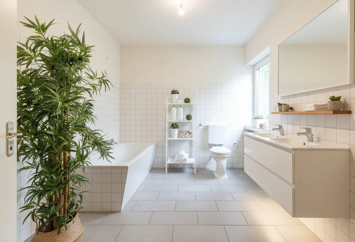 Badezimmer Obergeschoss -Visualisiert