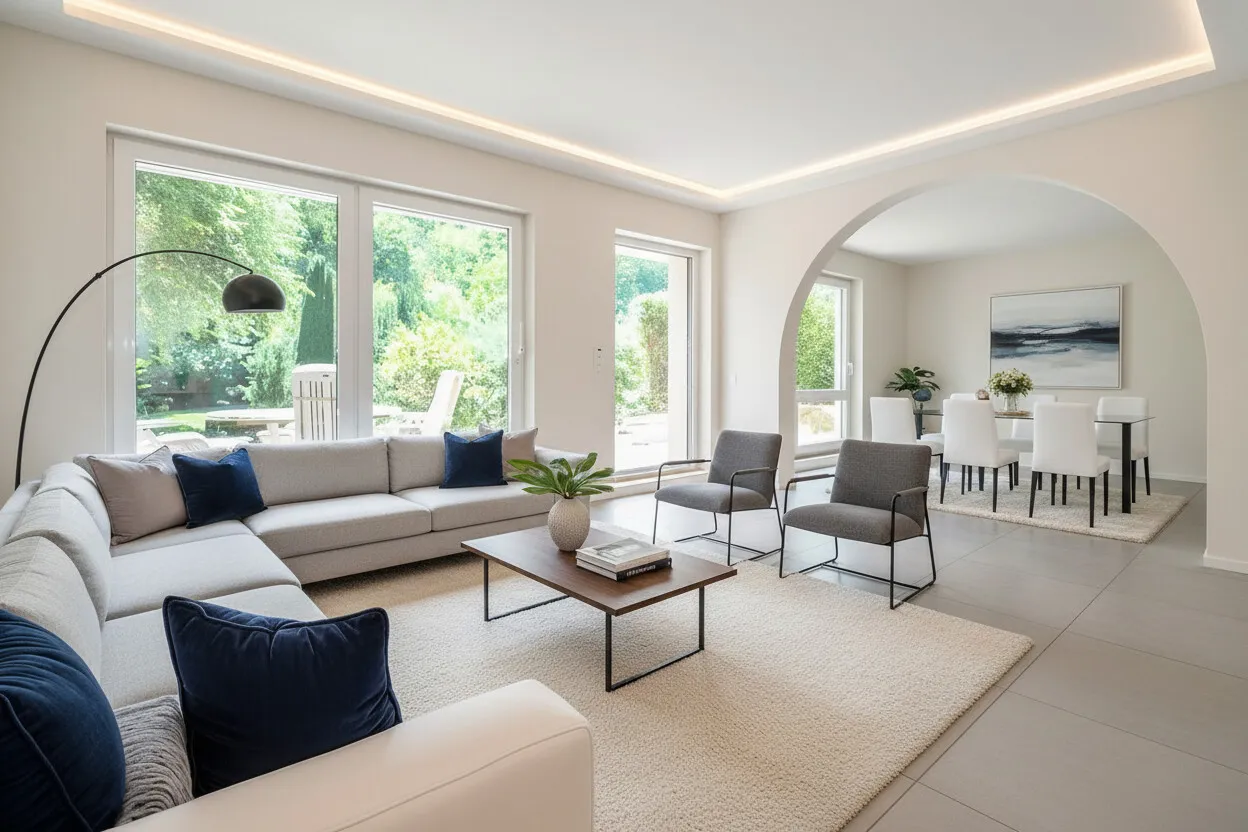 Wohn-/Essbereich visualisiert