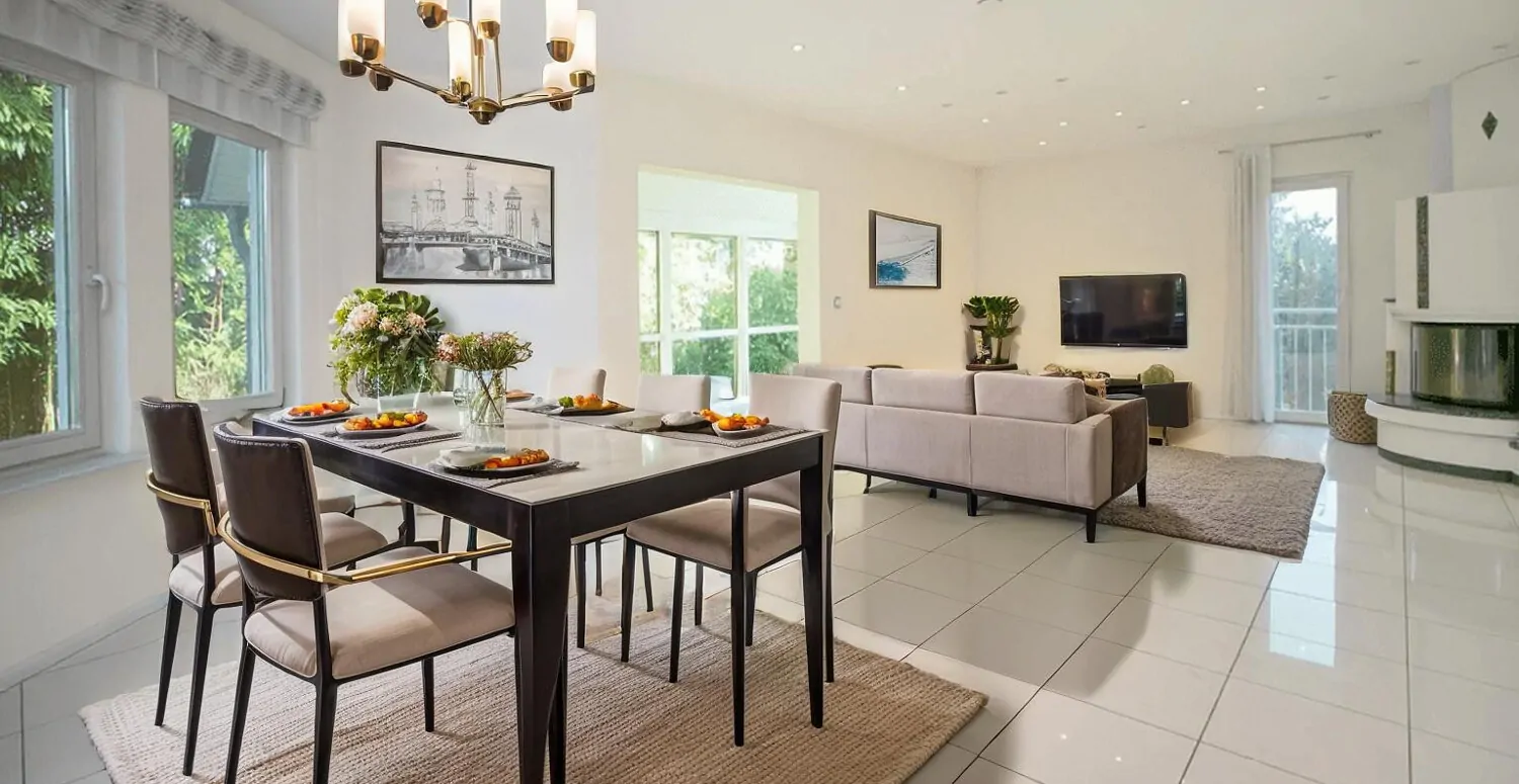 Wohn-Essbereich -Visualisiert