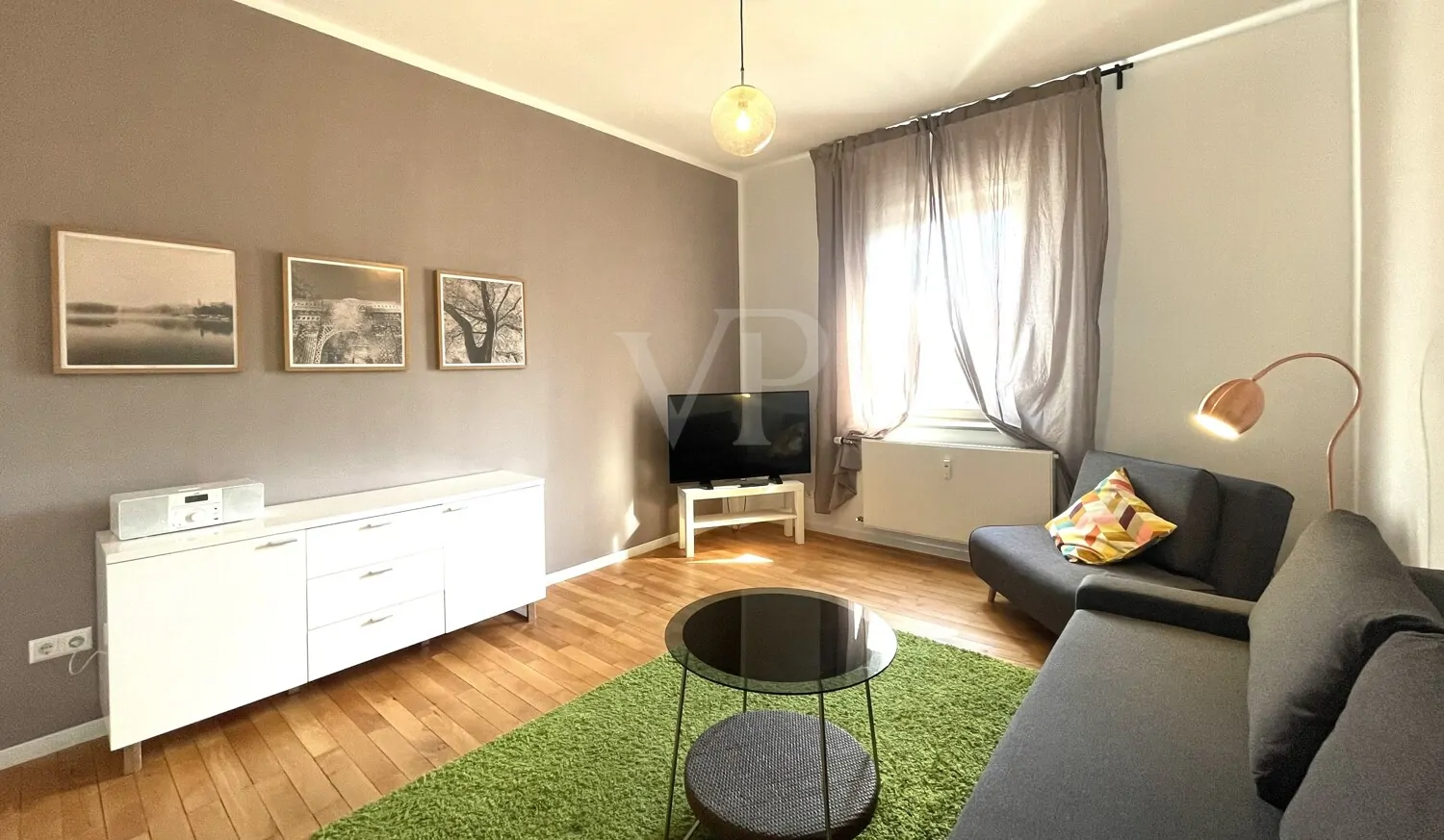 Wohnzimmer mit Schlafsofa Ferienwohnung