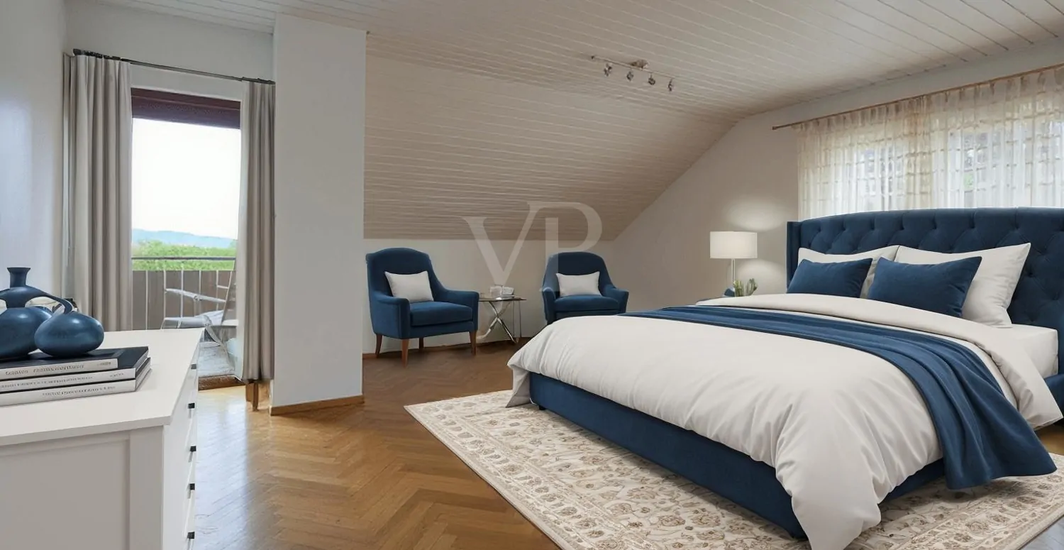 Schlafzimmer Dachgeschoss- mögliche Möblierung