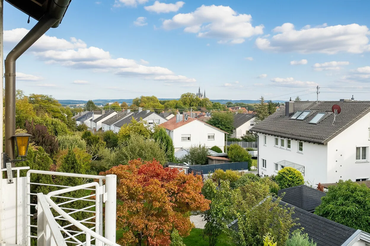 Weitblick vom Balkon