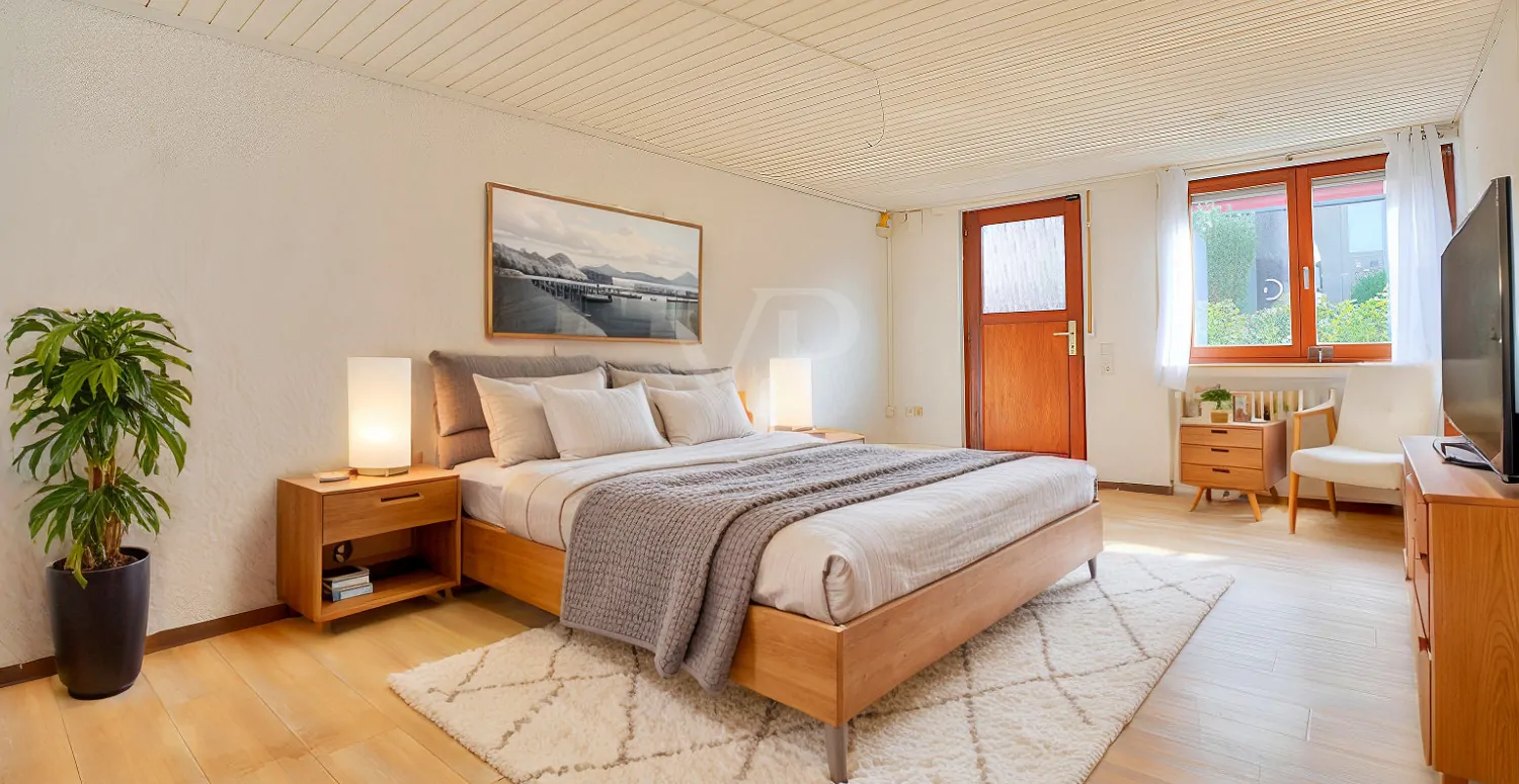 Schlafzimmer Einliegerwohnung  Mögliche Möblierung