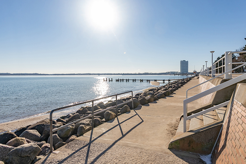 Strandabschnitt direkt gegenüber der Wohnung