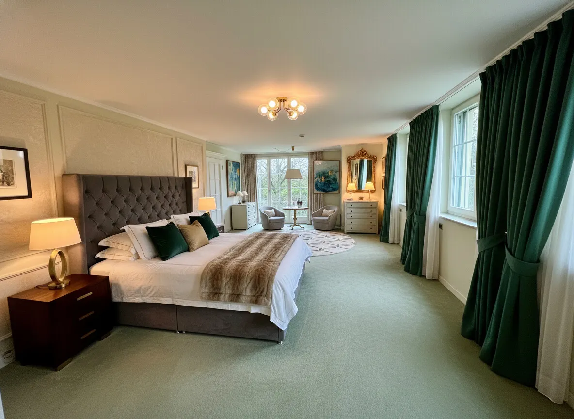 Schlafzimmer möbliert