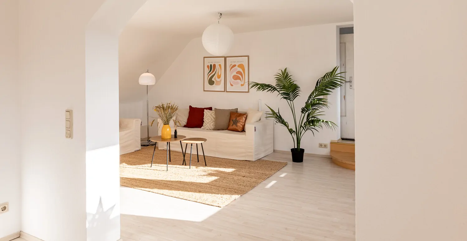 Blick ins Wohnzimmer