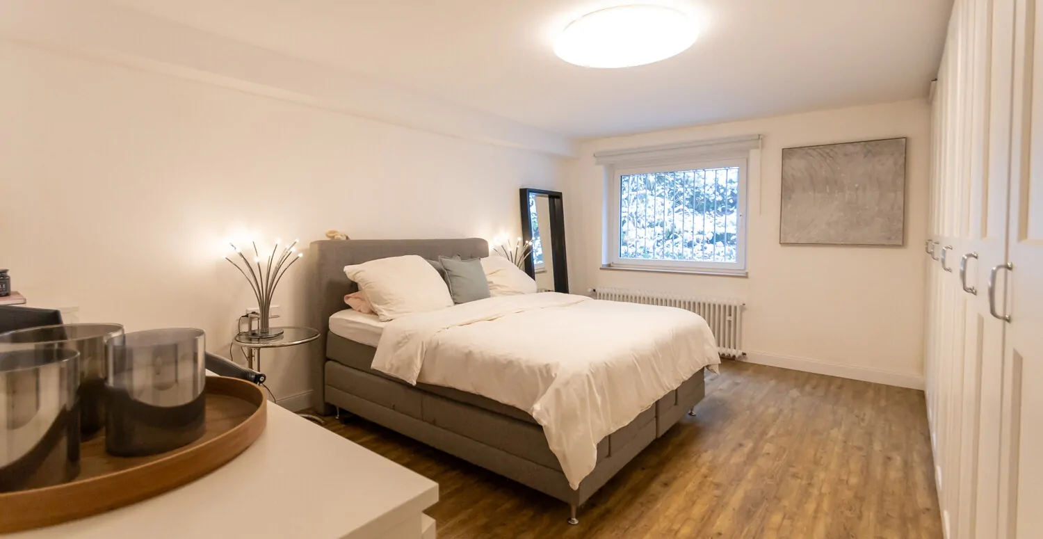 Schlafzimmer Appartment Souterrain