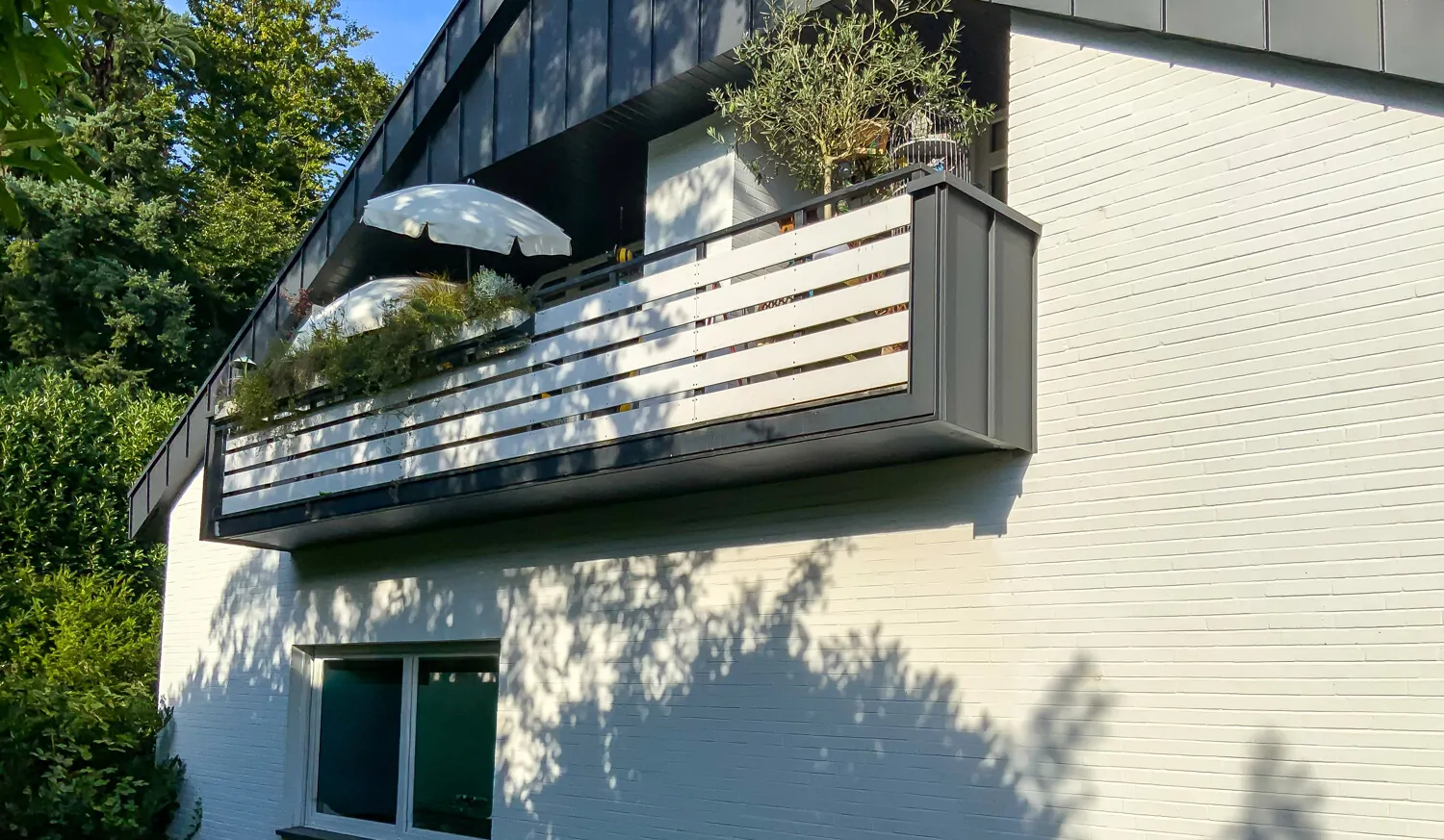 überdachter Balkon Dachgeschoss