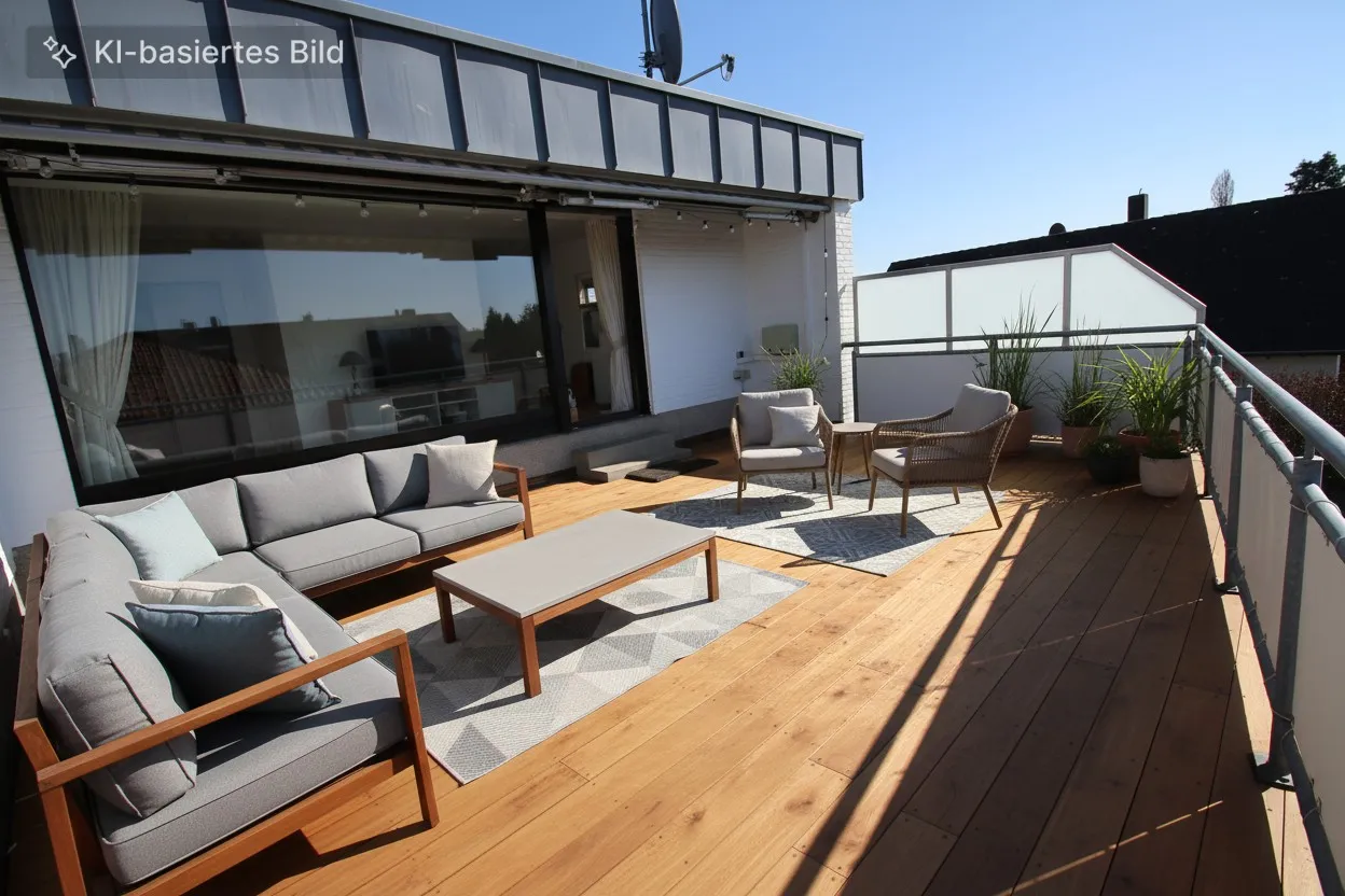 Dachterrasse möbliert