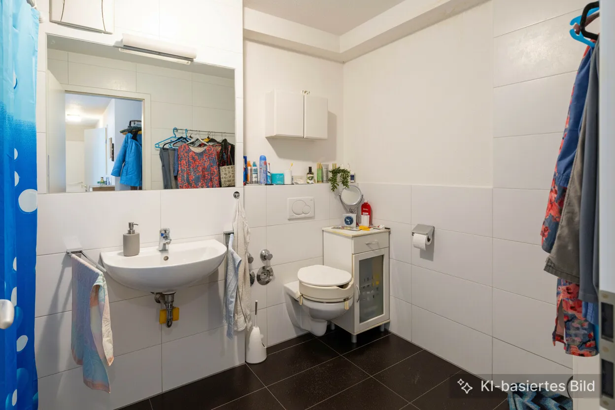 Großes Badezimmer mit Wanne