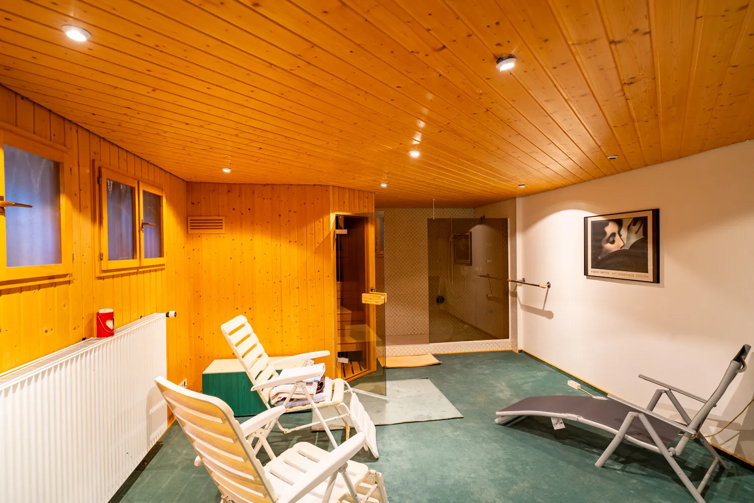 UG Wellnesszimmer mit Sauna und Dusche