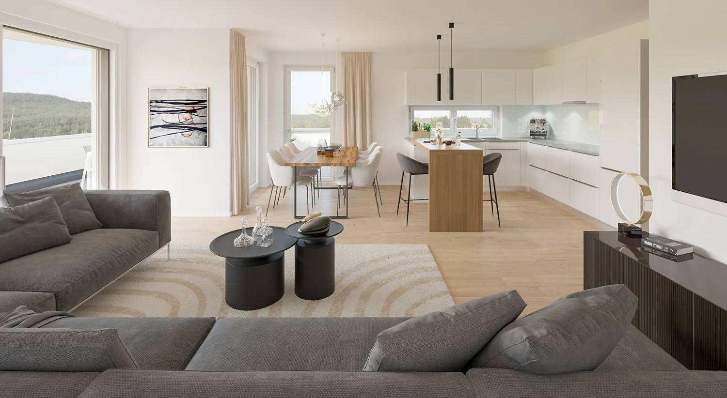 Visualisierung offenes Wohnen