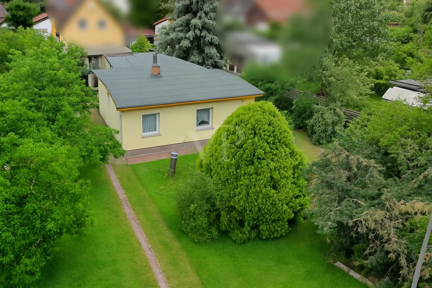 Hausansicht Drohnenansicht