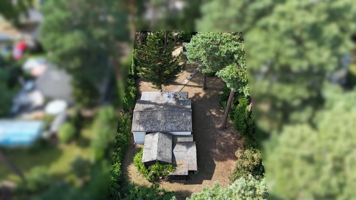 Luftaufnahme von hinten