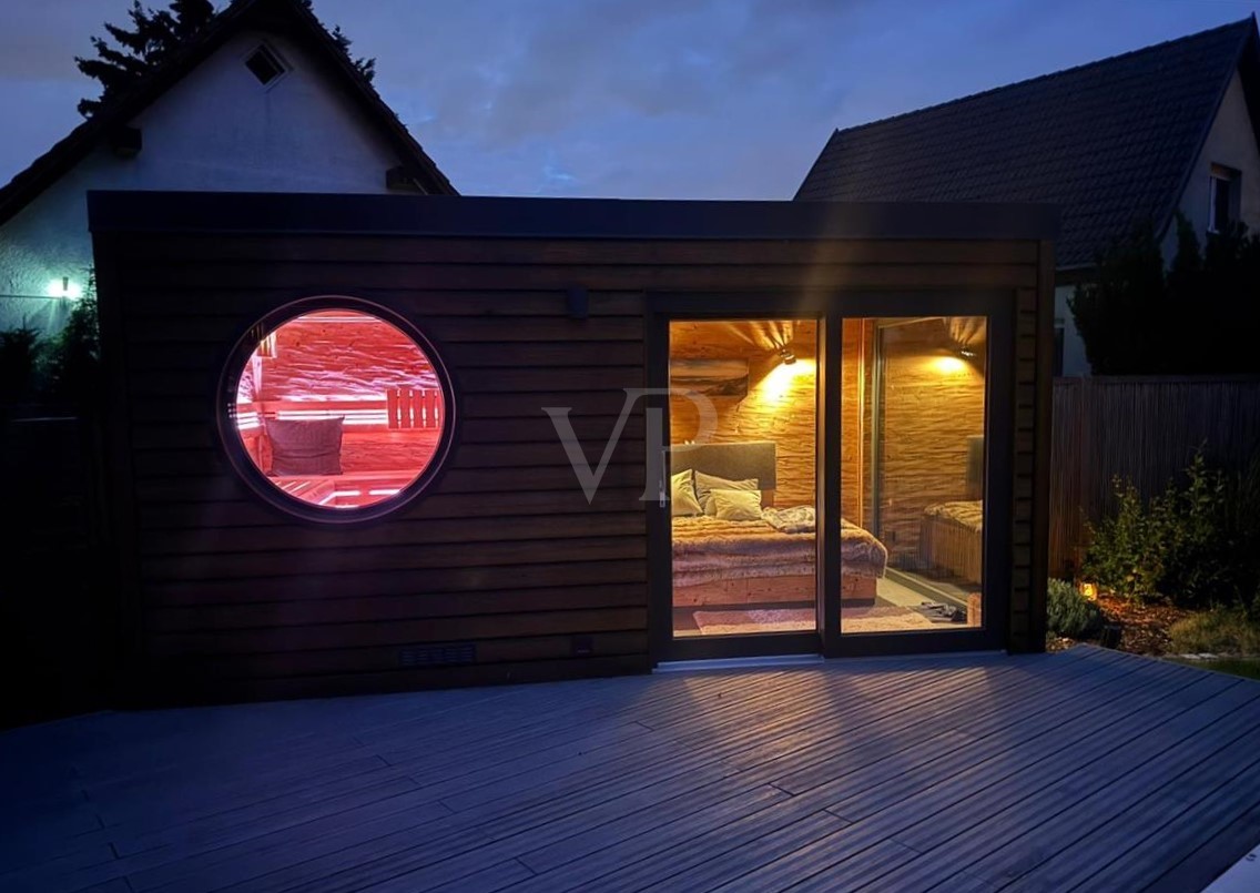 Abendimpression - Wellnesshaus mit Sauna