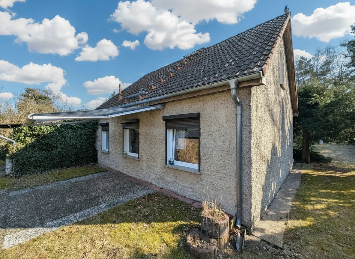 Gartenseitige Hausansicht