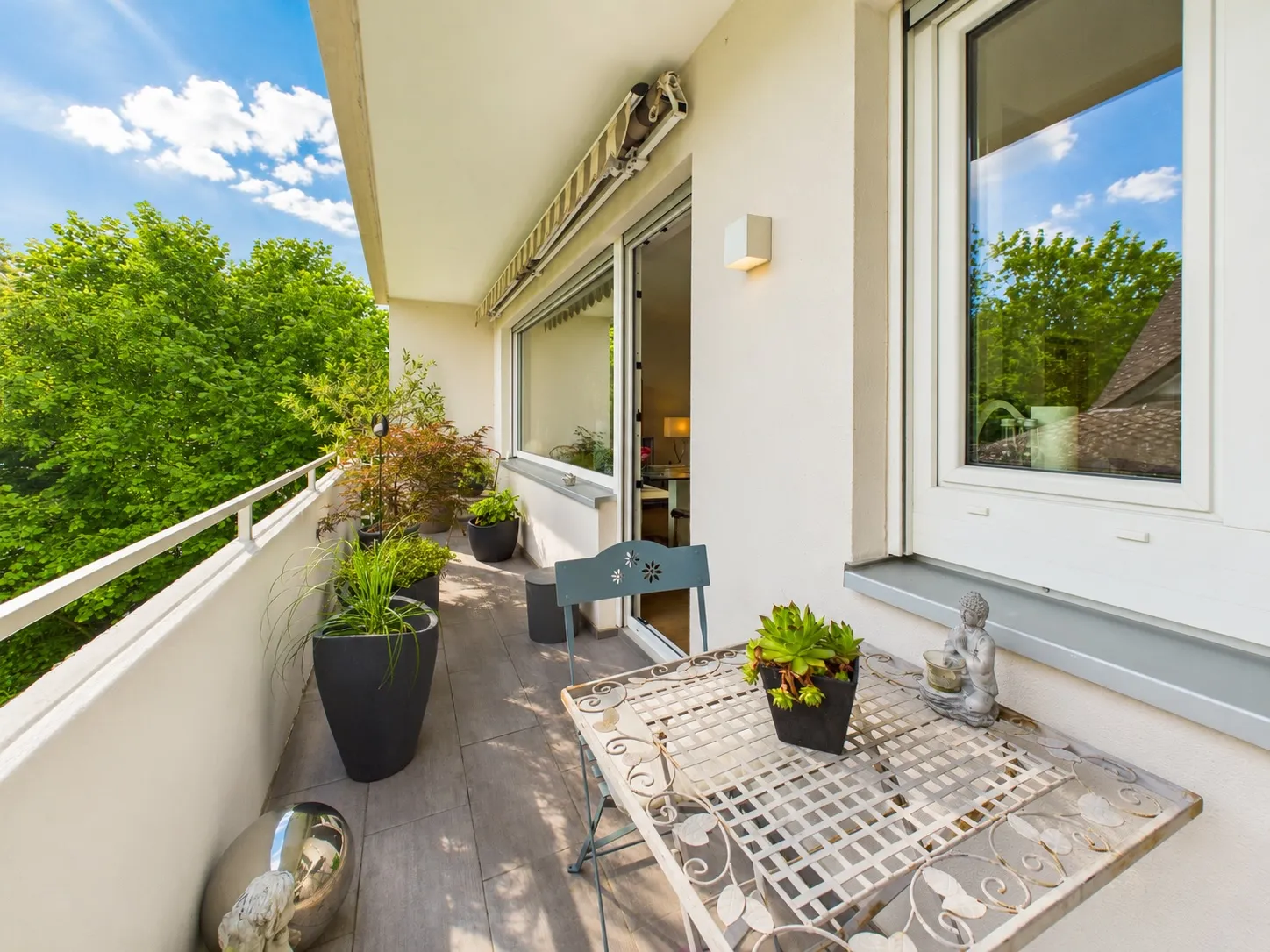 Balkon mit West-Ausrichtung