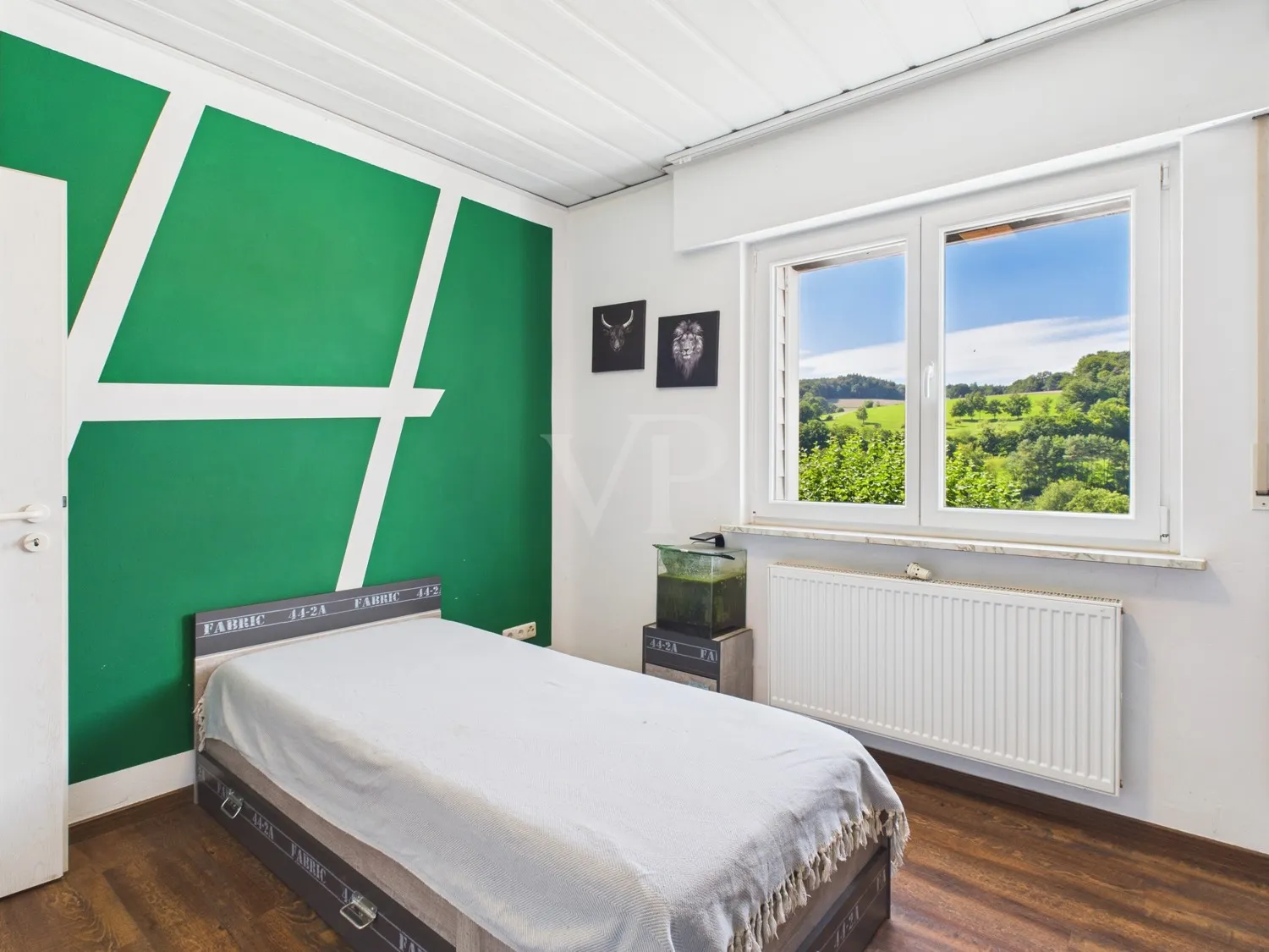 mit Blick ins Grüne