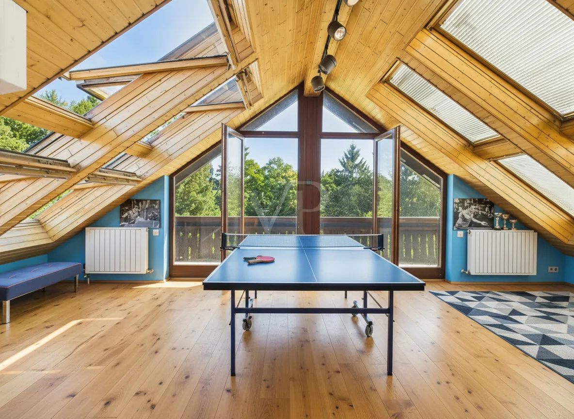 Wintergarten, der zum Hobbyraum werden könnte.