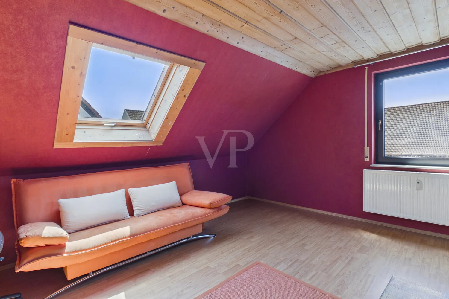 Wohnzimmer im Dachgeschoss