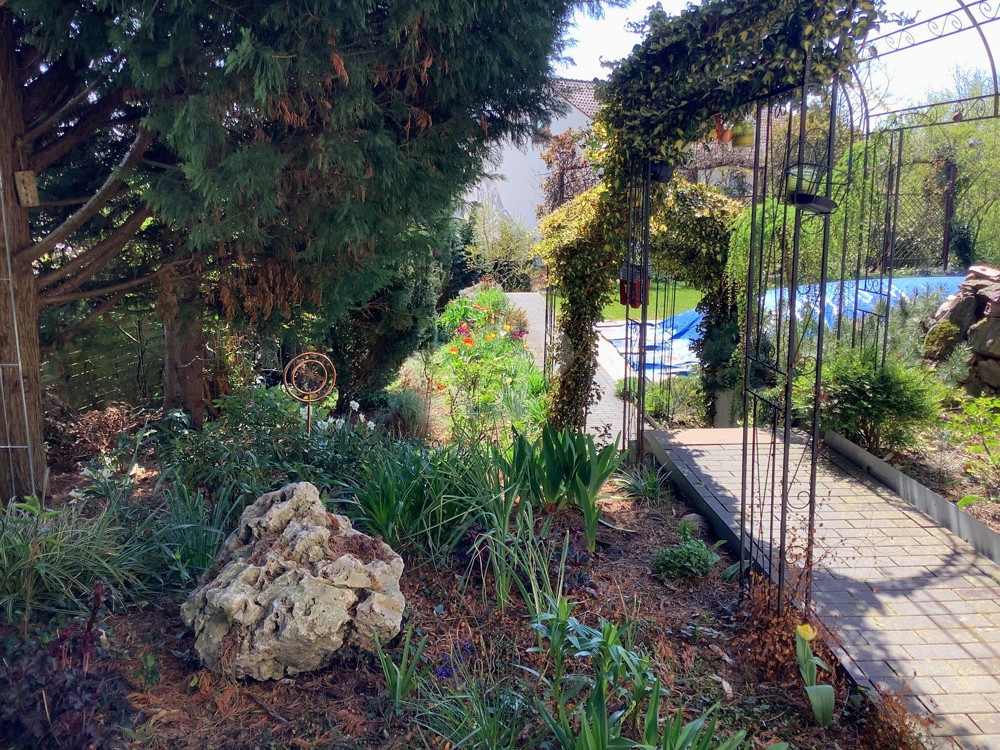 schöne Außenanlage