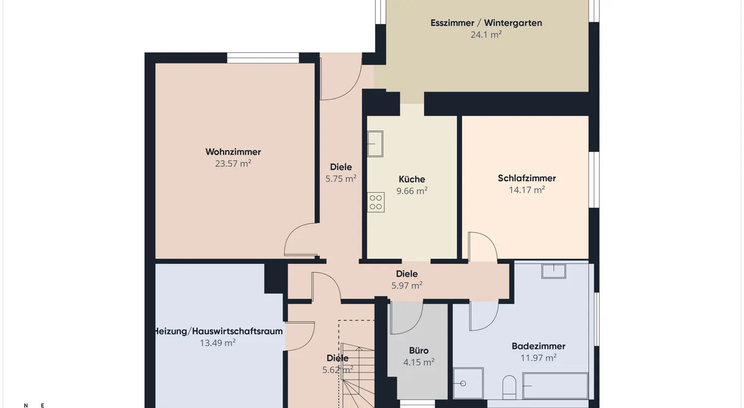 Grundriss Wohnung Gartengeschoss