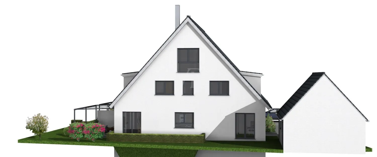 Exclusive semi-detached house in a prime location – Living at Schönbusch