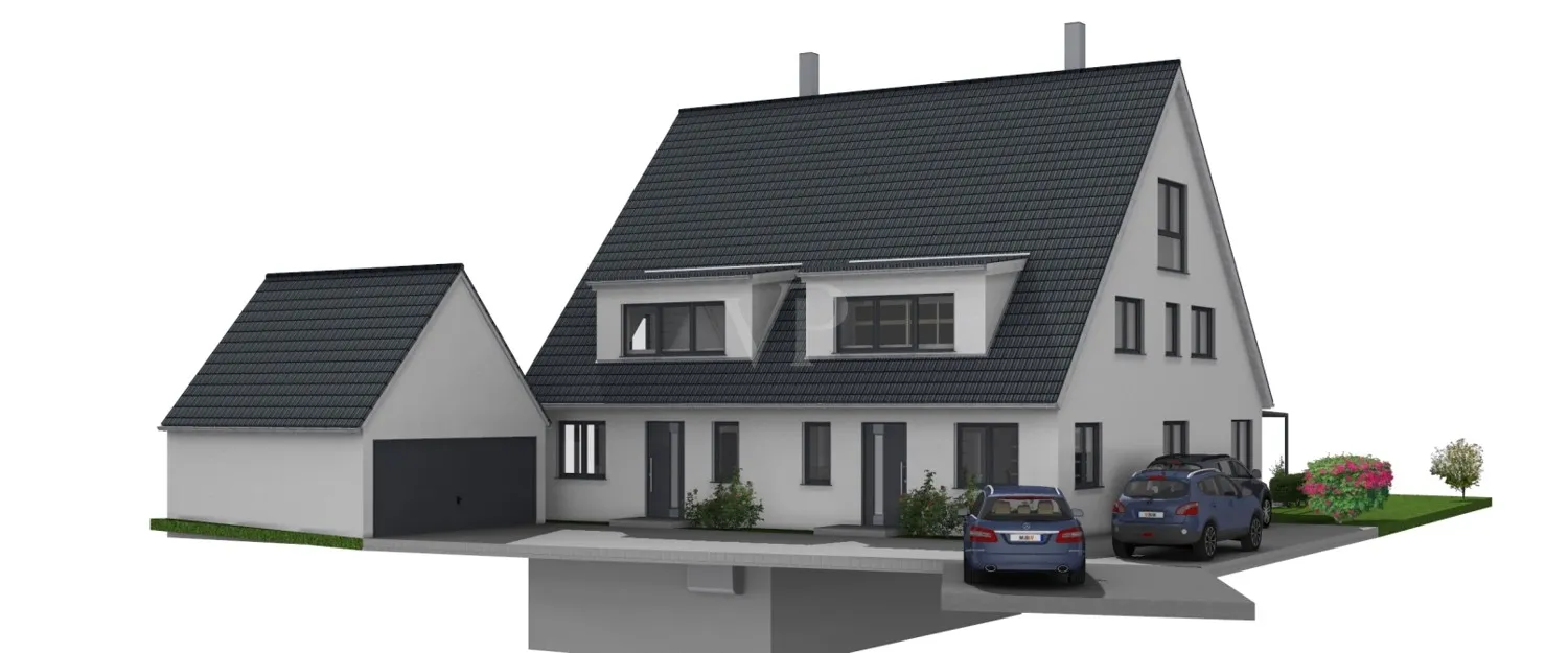 Exclusive semi-detached house in a prime location – Living at Schönbusch