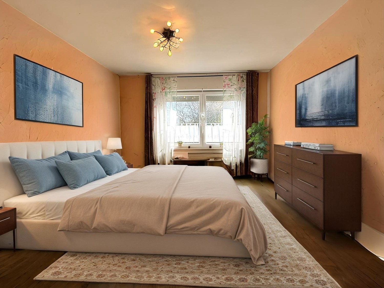 Schlafzimmer - virtuell möbliert