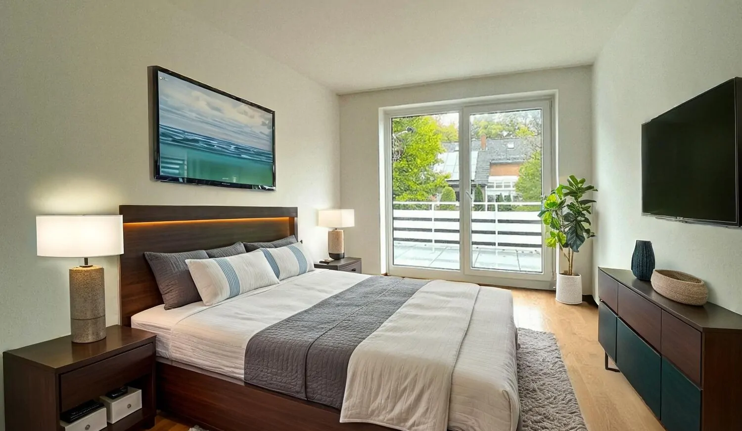 Schlafzimmer virtuell möbliert