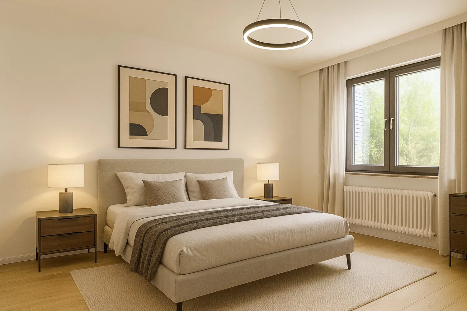 Schlafzimmer virtuell möbliert