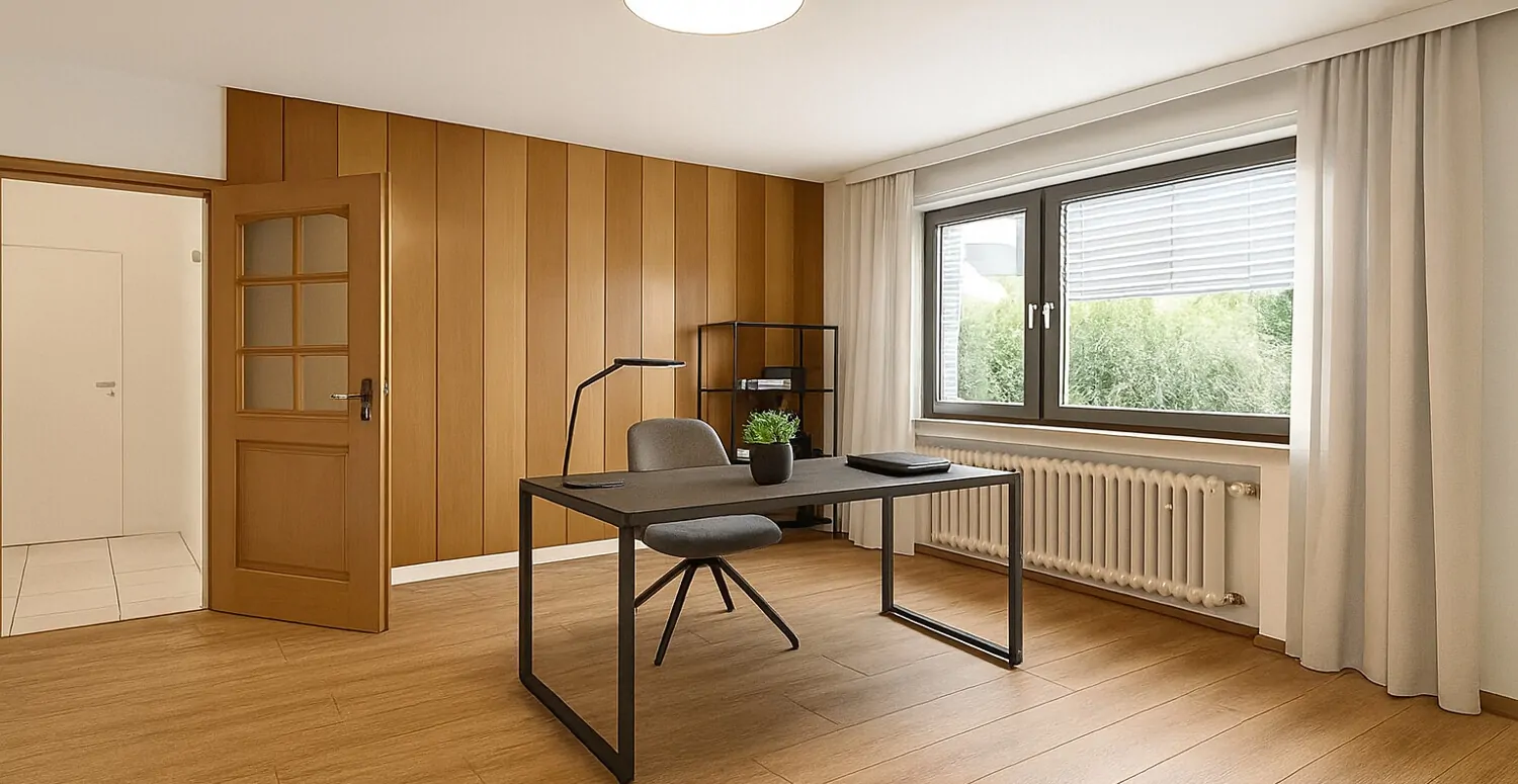 Büro virtuell möbeliert